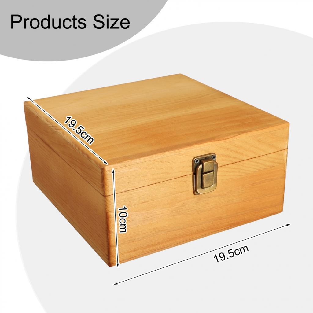 Hushållsträförvaringslåda Fodral Förnödenheter Trälåda