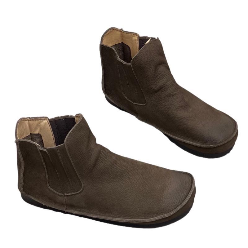 Round-toed Elastic Band Flat Retro Women's Shoes, Casual Ankle Boots, Single Boots