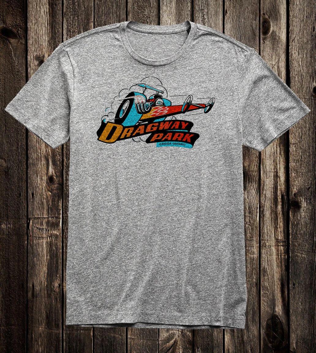 Retro Hot Rod Tee T Shirt Drag Race Racing Dragway Park Cayuga Ontario Canada 3XL