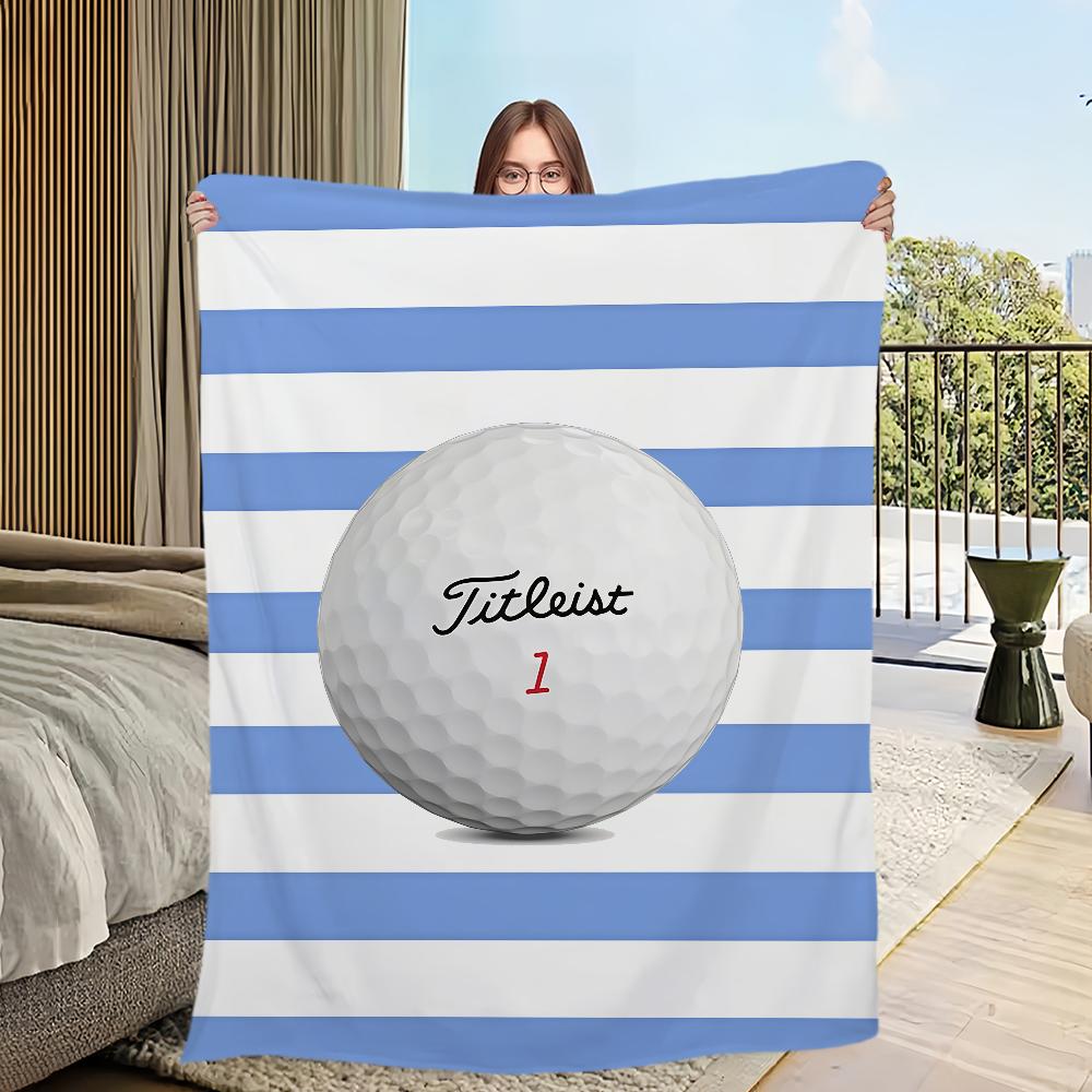 Warm Comfort Soft Plush Blanket Cool for Sofa Living Logo Room Office T-T-TitleistS-ES Bedroom Travel Gift Single-sided Printed