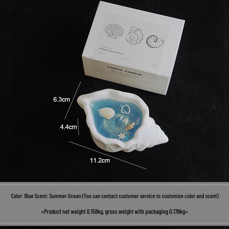Shell-Shaped Aromatherapy Jelly Wax Candle – Handmade Fragrance Ornament & Gift