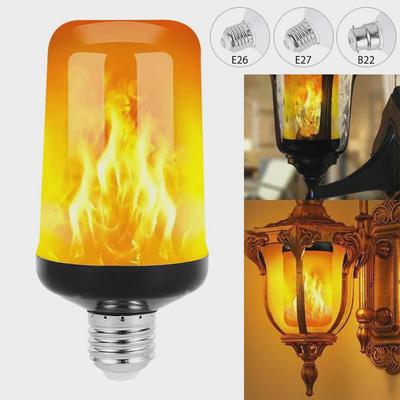B22 E27   LED Flicker Flame Lamp Bulb Burning Fire Effect Simulated Bulb Light Decor