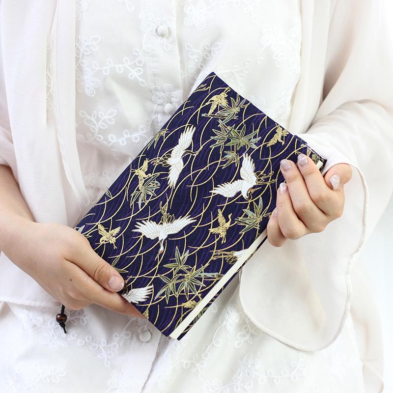 A5 Linen Book Cover Protector Sleeve for Softcover Novels Detachable Floral Design Dustproof Cover Gift for Book Lovers