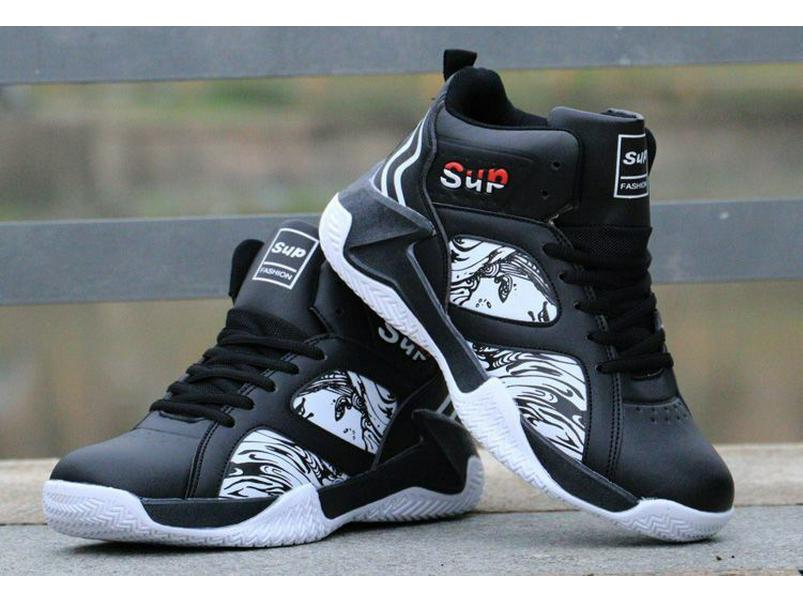 Adidași de alergare bărbați 2025 Toamnă/Iarnă piele high-top: Pantofi de baschet rezistenți la uzură, antiderapanți, care absorb șocurile.