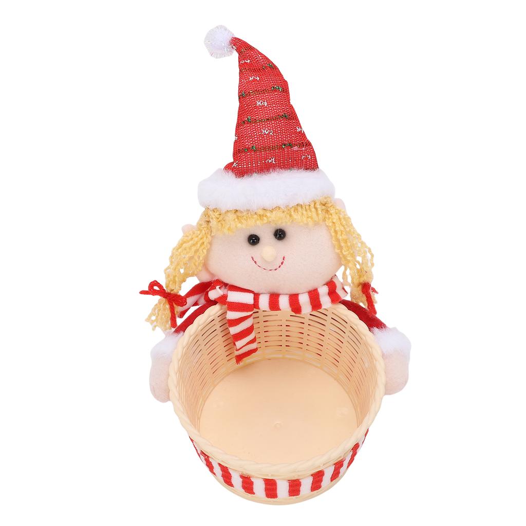 Xmas   Basket Dish Bowl Xmas Snack Dried Fruits Nuts Storage Holder for Table Desk Decoration