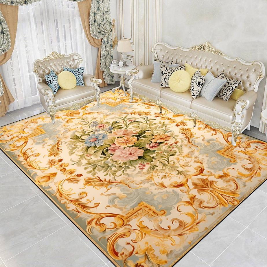 

Европейский Великолепный Ковер Большой Площади Украшение Гостиной Ковры для Зоны Дивана 200x300см Дом Спальня Мягкий Нескользящий Придверный Коврик 60*90cm