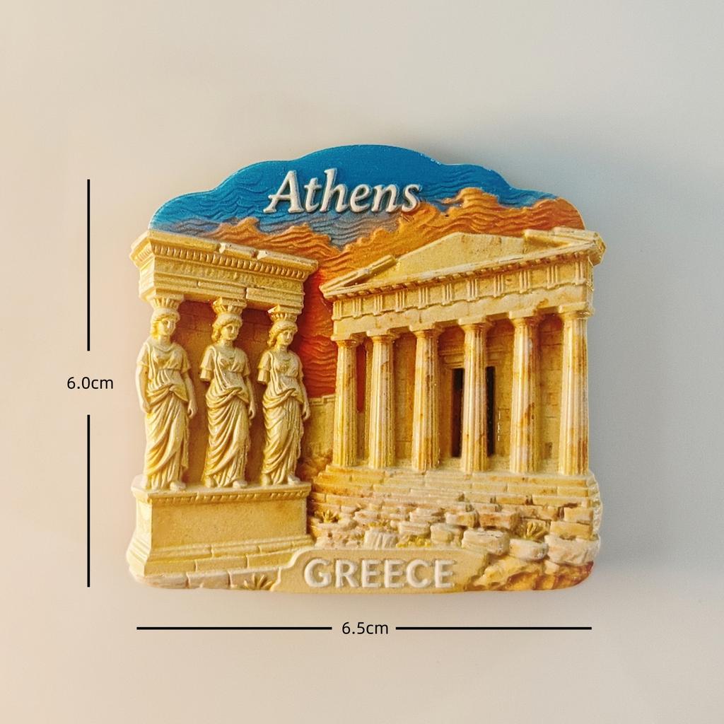Griechenland, Parthenon-Tempel, Tonkrüge, Kreta, Santorini Kühlschrankmagnete Kühlschrankaufkleber Geburtstagsgeschenke Heimdekorationen