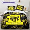 Al-Ittihad FC Pattern Bedding,Quilt Set Quilt Cover Pillowcase Home Birthday Gift(1 * Duvet Cover + 2 * Pillowcase, Without Core)
