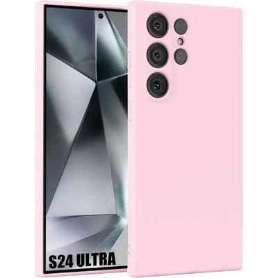 Funda protectora - Booling - para Samsung Galaxy S24 Ultra - Silicona Líquida - Rosa Claro - Ultra Slim
