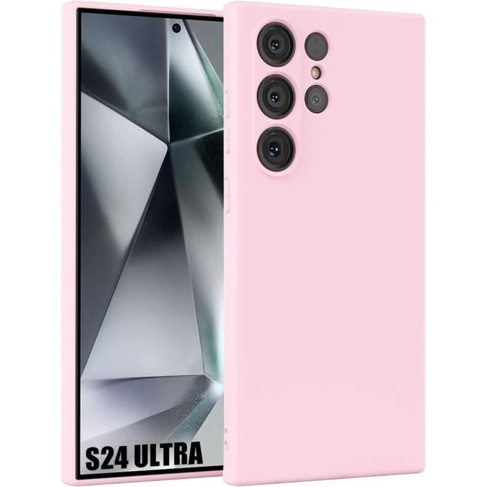Coque de protection - Samsung - Galaxy S24 Ultra - Silicone Liquide - Rose Clair - Ultra Slim