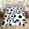 Reißverschluss mit Fußball-Bettbezug, Vollgröße, Fußball-Sport-Bettwäsche-Set, Jungen, Teenager, Ballspiel-Deckenbezug, Blauer Bettdeckenbezug, 3 Teile