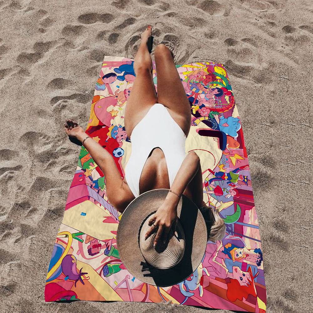 Cartoon S-Shin-chans C-Crayon Microfiber Beach Towel Absorbent Quick Dry Soft Yoga Swimming Resort Mountain Climbing Towel