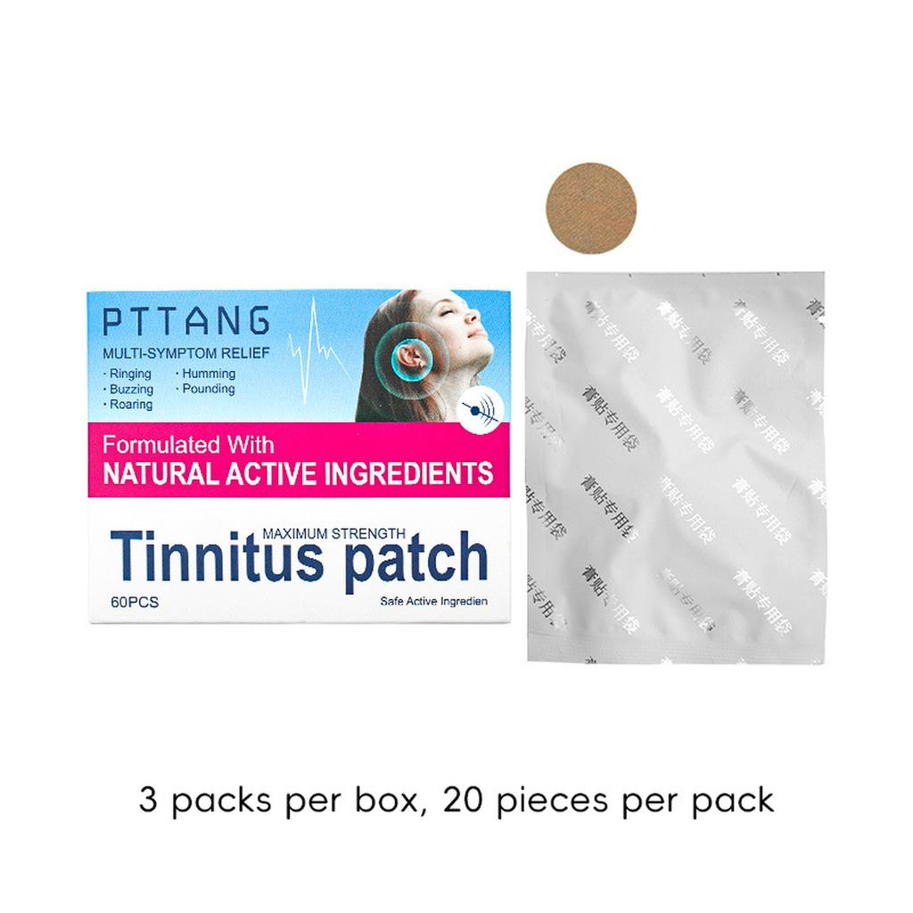 Přírodní složení Náplasti na úlevu od tinnitu - 60 ks Pásky na úlevu od nepohodlí v uších