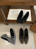 French Inner Height Increase Single Shoes Women's 2025 Autumn and Winter New Shallow Mouth One-word Buckle with Mary Jane Shoes Are Not Tired
