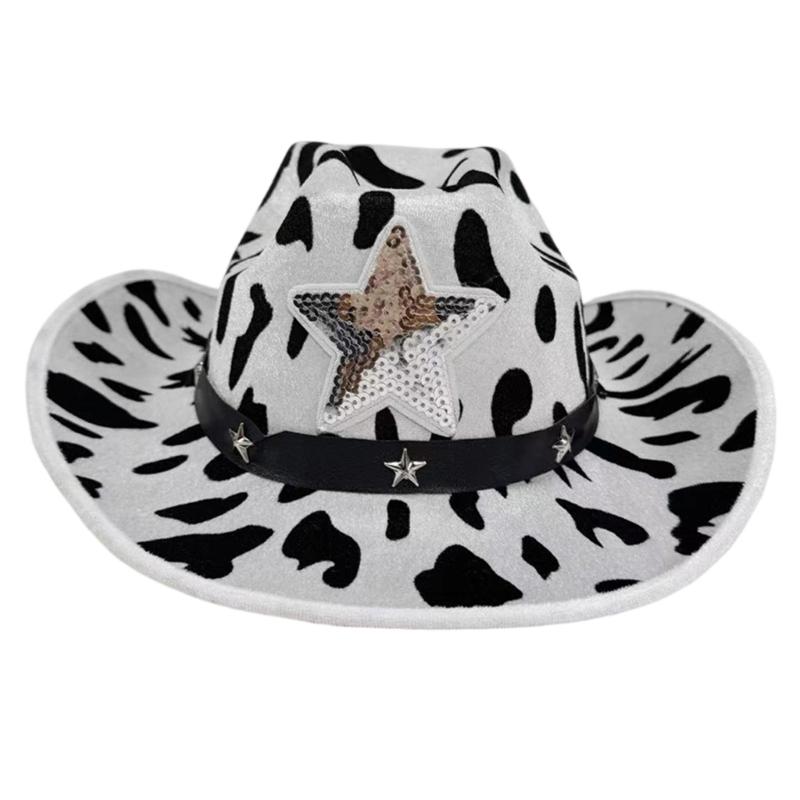 Comfortable Western Cowboy Cap for Boys and Girls with Stud Detail and Breathable Fabric for Daily Wear and Theme Party