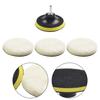 5Pcs/set 4 Inch Flocking Sanding Disc Hook And Loop Backing Buffing Pads Wool Polishing Wheel For Electric Drill Polisher