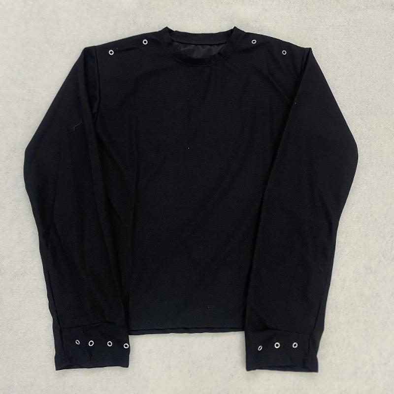 European and American autumn long sleeved minimalist personalized corns decoration design men's and women's round neck T-shirt