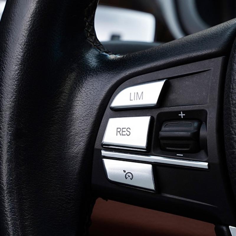 Steering Wheel Button Covers Trim Stickers For 5 6 7 F01 F02 F06 F07 F10 F12 Car Accessories lnner Decoration