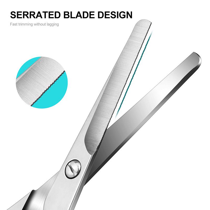Yangjiang Dingmei Stainless Steel Makeup Scissors: Toothed Eyebrow Trimming & Nose Hair Scissors with Eyelid Tape