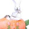 Bunny Car Figurine In Resin for Home Office Decoration 7.8x7x6.3inch