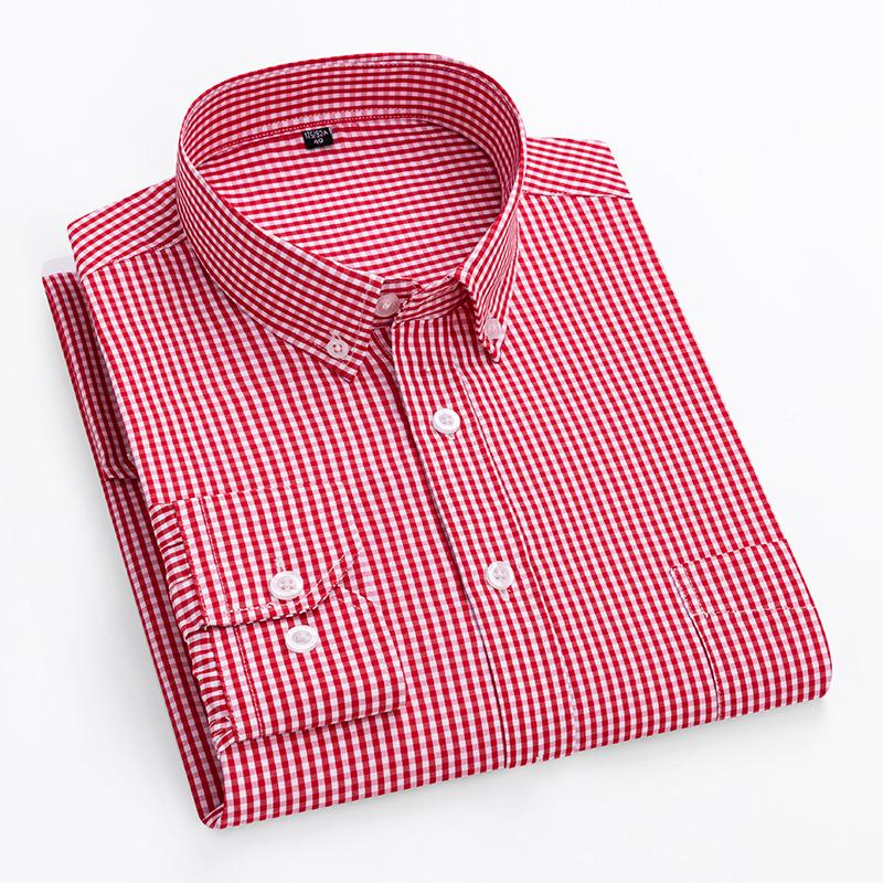 

Men High Quality Long Sleeve Plaid Shirts Spring Autumn Lightweight Loose Casual Shirts Man Fashion Versatile Thin Lapel Shirt XXXL