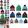 Soft And Stretchable Winter Warm Knit Beanie With Built-in Led Christmas Lights