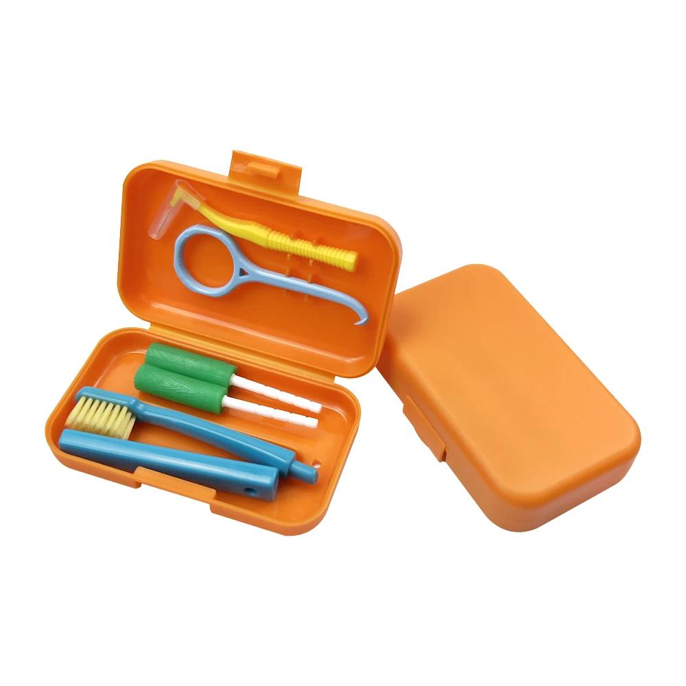 20 Set Portable Toothbrush Box Orthodontic Oral Hygiene Tools Kits Interdental Brush Tongue Scraper Travel Toothbrush Teeth