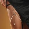 2023 Bikini Sexy Bodychain Boho perle papillon pendentif élastique gland jambe corps bijoux pour femmes plage fête été accessoires