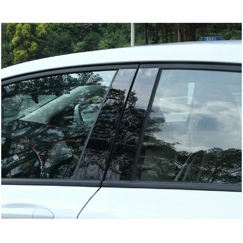 6Pcs Car Gloss Black Car Window B Pillar Post Trims Cover Stickers For Honda Accord Sedan 2013-2017 Auto Parts