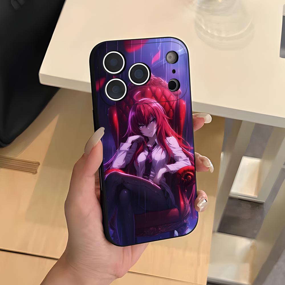DXD Rias G-Gremory Phone Case For IPhone 17 Air 16 E Pro Max 15 14 13 Mini 12 Pro 11 Max Plus Black Soft Shell