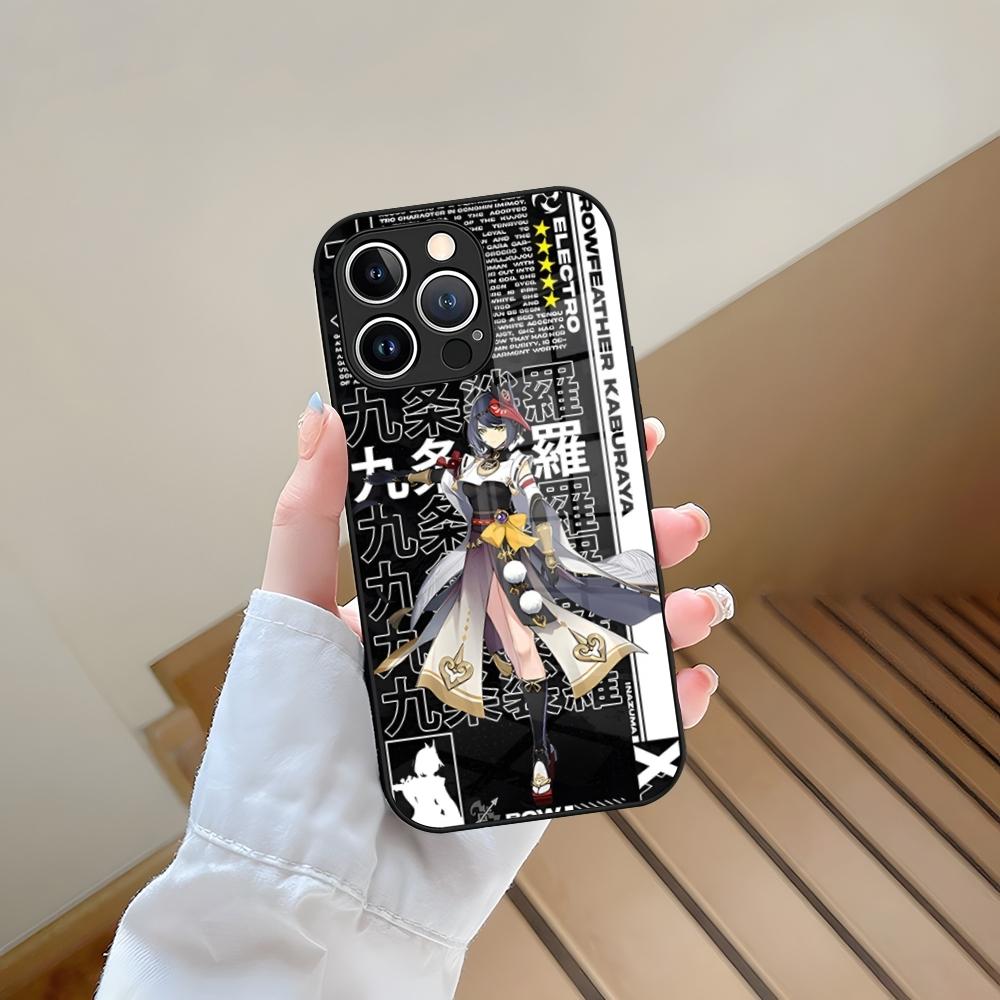 Game Genshin Impact Phone Case Tempered Glass For IPhone 13 17 15 16 14 12 11 Pro Max Plus Mini XR XS SE2020 Coque