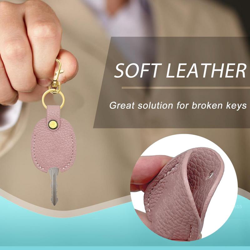 Leather Key Protector Car Key Loop Replacement Vintage Key Sleeve Stylish Keychain Leather Leather Key Sleeve For Women Men