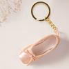 Yousheng Satin Ballet Shoe Keychain Handmade Mini Pointe Shoe Pendant with Keyring Ballet Lovers Bag Charm Gift for Ballet Dancers