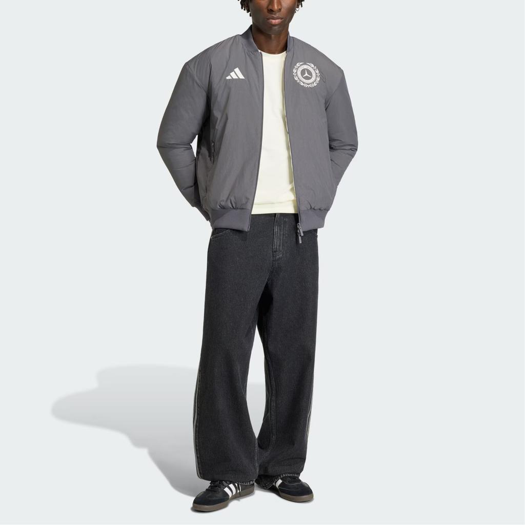 Adidas Mercedes - Amg Formula 1 Team Silver Series Reversible Warm Cotton Jacket Men Jacket KR3572