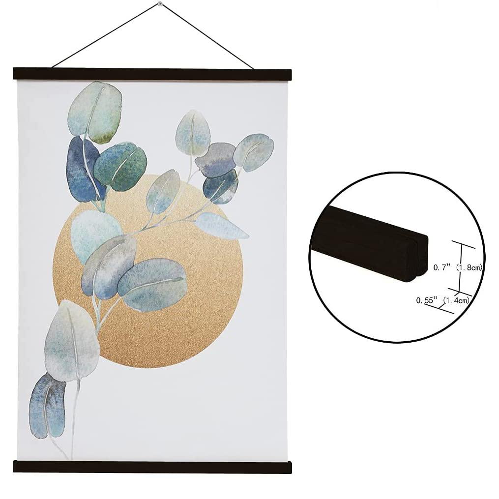 1PC Magnetic Wooden Picture Hanger Frames Poster Photos Wall Art Canvas Prints Paintings Teak Pine Wood Living Room Home Decor