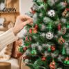 Durable Xmas Tree Ornaments 42PCS Christmas Ball Set, Seasonal Accents with Hanging Indoor Holiday Decor Strings, Shatterproof Plastic Decorations for