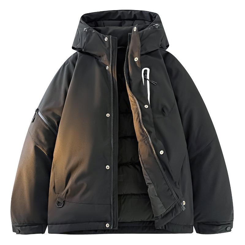 % Down New National Standard White Duck Down Jacket Men and Women Winter Loose Pie Overcome Thickened Hooded Jacket Men