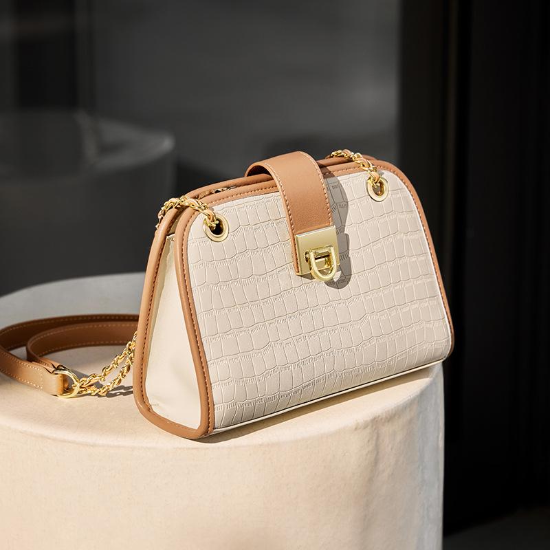 Mrs. Qiao Women's Bag 2025 New Chain Bag Female Crossbody High-end Single Shoulder Commuter Mom Bag Genuine Leather Women's Bag