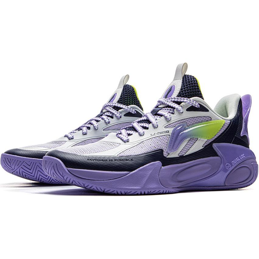 Li Ning Kids Wind Shadow 2.0 V2 Comfortable Lightweight Durable Breathable Low Top Basketball Shoes Men sneaker White Blue YKBV032-9