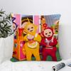 Childrens TTeletubbys Cushion Cover  Plush Fabric Soft Double Sided Print Sofa Cushion Cover Throw Pillow Covers