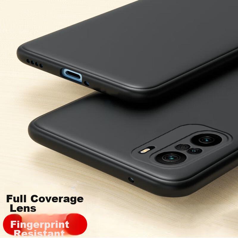 Kelleia Xiaomi Redmi K40/K40Pro Phone Case, Full Coverage Frosted Anti-Fingerprint Shockproof Soft Case for Redmi K40/K40Pro, Black