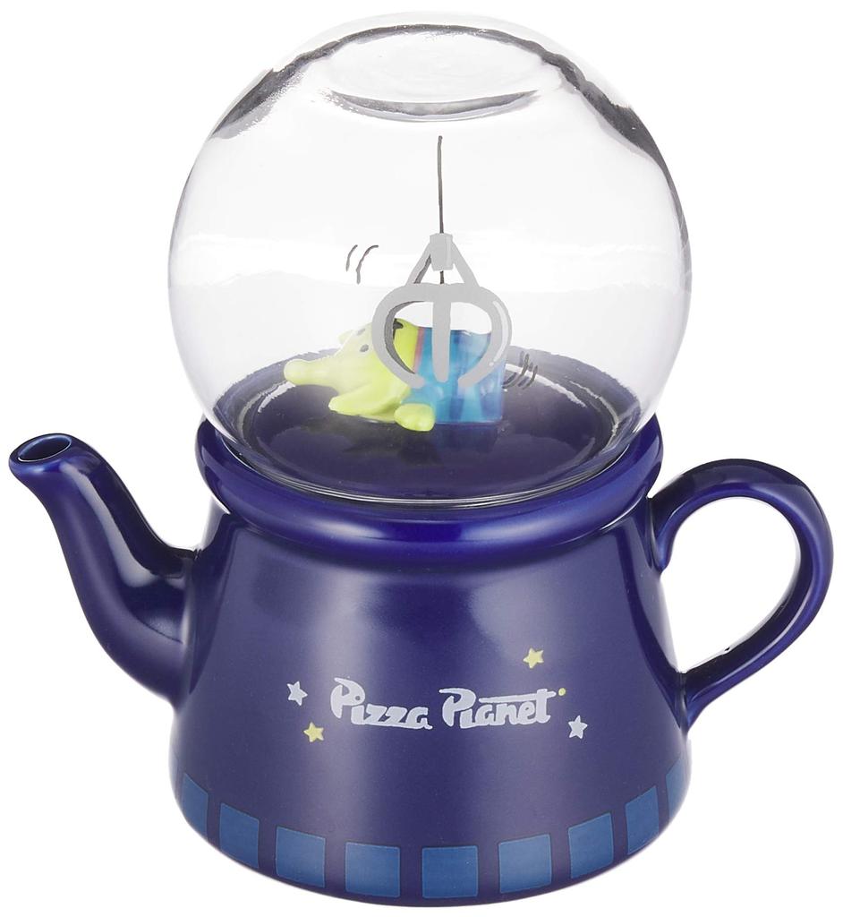 Disney Pixar [Toy Story] Alien Single Tea Set with Teapot and Glass (Snow Globe Style), Navy, SAN2961