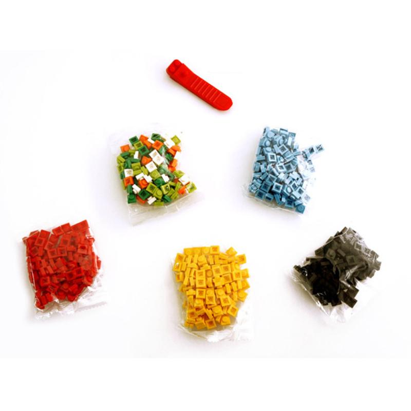 Portable Children Bento Lunch Box Creative Diy Building Blocks Sealed Salad Box Food Container