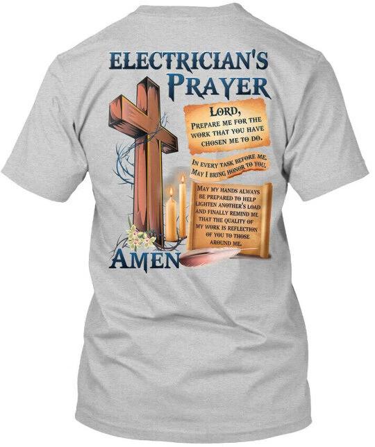 Electricians Prayer Electricians Lord Amen T shirt Made in the USA Size S to 5XL XL