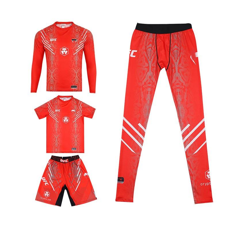 MMA Fight Shorts Set Men Women Kids Training UFC Boxing Muay Thai Quick Dry Spandex Compression Gear