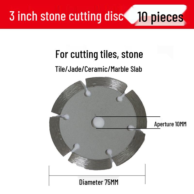 Mini 3" Lithium Battery Angle Grinder with 75mm Cutting Disc for Wood, Stone, and Metal.