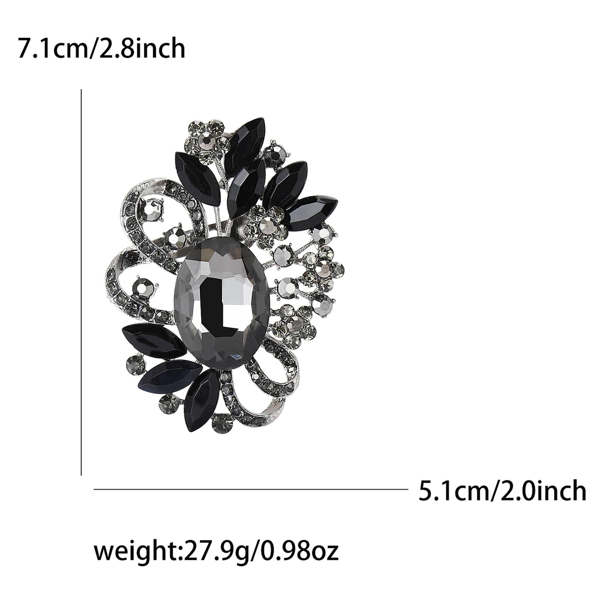 

Модная креативная брошь из сплава со стразами и средним стеклом, роскошная универсальная мужская и женская одежда, аксессуары-корсет, булавка