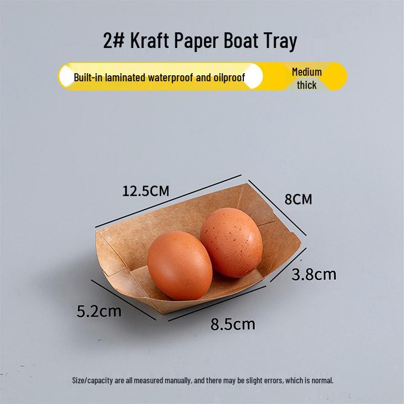 Kraft Paper Disposable Lunch Box - Rectangular Takeaway Box for Fried Chicken, Steak, BBQ, Snacks, and Meals