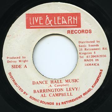 

7inch Record BARRINGTON LEVY AL CAMPBELL Dance Hall Music NONE Live Learn Re Jamaica Reggae Ska Dub Used