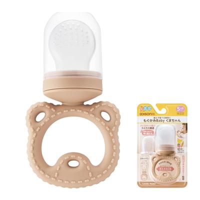 EDISONmama Mogukami Baby 5 Baby Food Feeder and Eating Practice Kuma-chan Months~ Teething/Chewing